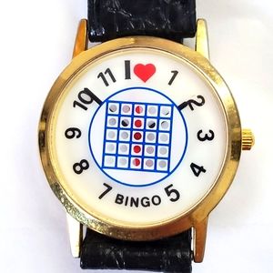 I LOVE BINGO VINTAGE WATCH